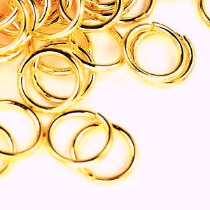 8mm-Jump Rings-Champagne.Gold Finished